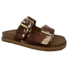 Women's Very G Light Tan Alma Cow Print Sandals VGSA0488-250