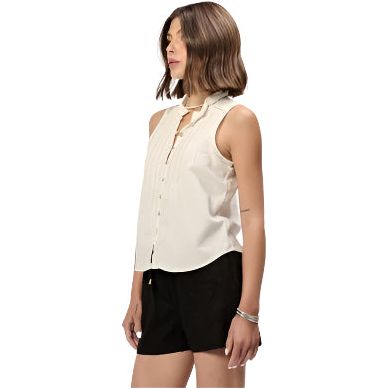 Women's White Sleeveless Top VCWV5257WHT
