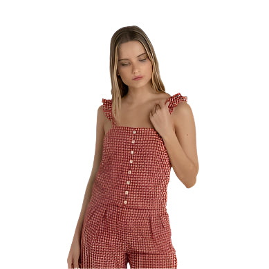 Women's Rhythm Lola Check Cami - Crazy House Western Wear