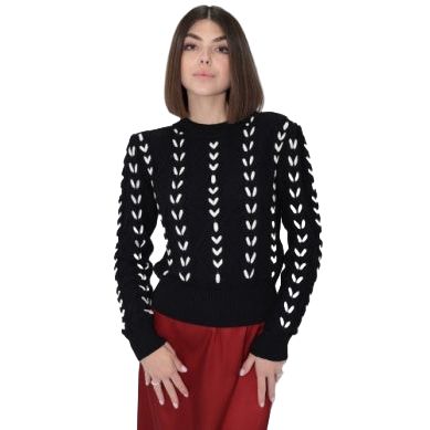 Women's Another Love Black and White Lexa Sweater VCSW3386BLC