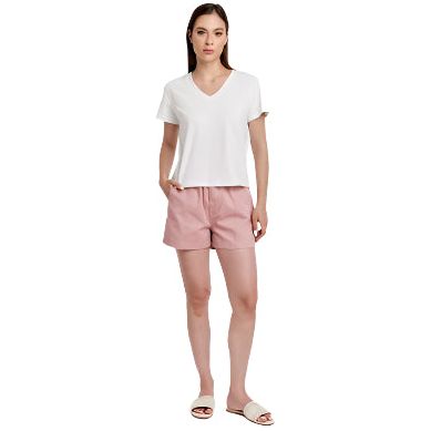 Women's Another Love Amaya V-neck White T-shirt VCKN1762WHT