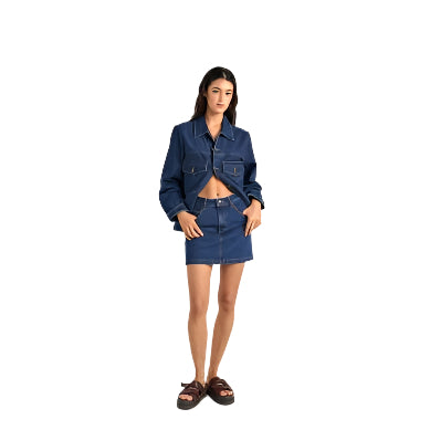 Women's Rhythm Demi Denim Skirt - Crazy House Western Wear