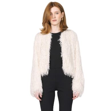 Women's Another Love Vintage Cream "Rosalind" Fur Jacket VCJK2025VIC