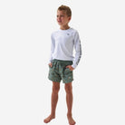 Boy's Burlebo Green Jumbo Mallard Swim Trunks Y-ST-JM-G