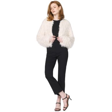 Women's Another Love Vintage Cream "Rosalind" Fur Jacket VCJK2025VIC