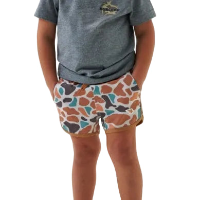 Boy's Burlebo Bayside Camo Swim Trunks Y-ST-BAYC
