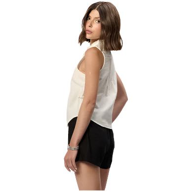 Women's White Sleeveless Top VCWV5257WHT