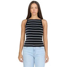 Women's Dear John Black/Cream Moira Striped Tank Top DKN2198BAC