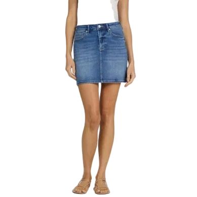 Women's Dear John Fog Sky Quinn High Rise Clean Hem Skirt DKM81A507FKY