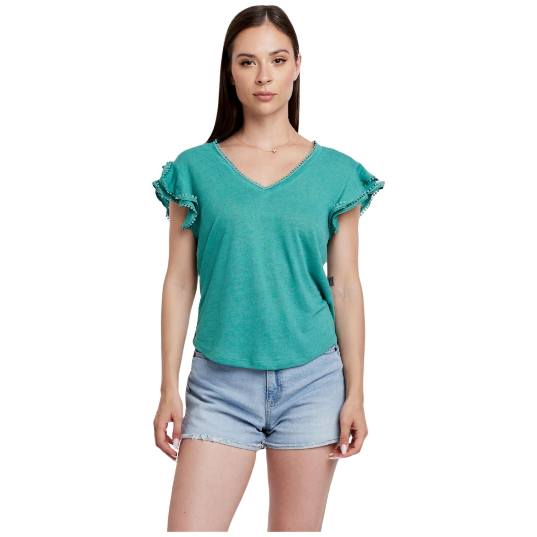 Women's Another Love V Neck Tee VCKN1701MWT - Crazy House Western Wear