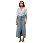Women's Dear John Vianna Clean Hem Front Slit Denim Skirt DKM82A234NVK - Crazy House Western Wear