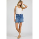 Women's Dear John Fog Sky Quinn High Rise Clean Hem Skirt DKM81A507FKY