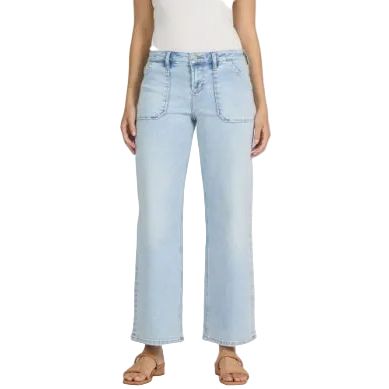 Women's Dear John French Cloud Taylor Mid Rise Wide Leg Jeans DPM21A151FCD
