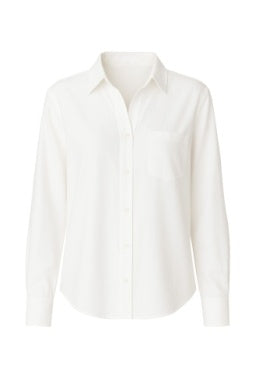 Women's Dear John White Galina Long Sleeve Button Up Top DSH1454TCWHT