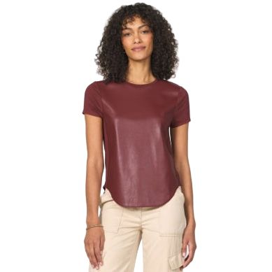 Women's Another Love "Elaina" Red Leather T-shirt VCWV5024BRX