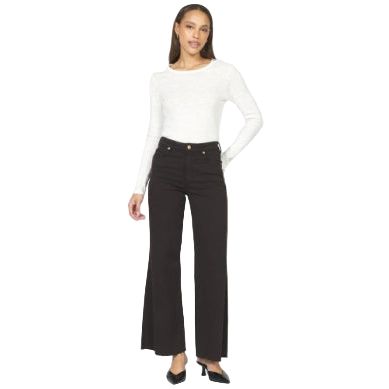 Women's Dear John Black Fiona High Rise Wide Leg Jeans DPM55C336CTE
