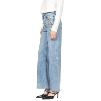 Women's Dear John Light Denim High Rise Fiona Sparkle Jeans DPM55A329SKE