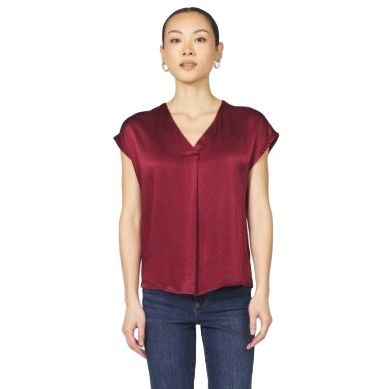 Women's Dear John Red "Kristen" V-neck Blouse DSH1264H8TBR
