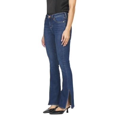Women's Dear John Denim Jaxton Mid Rise Raw Cut Hem Jeans DPM41A143BND