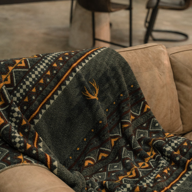 Burlebo Western Aztec Fireside Sherpa Blanket