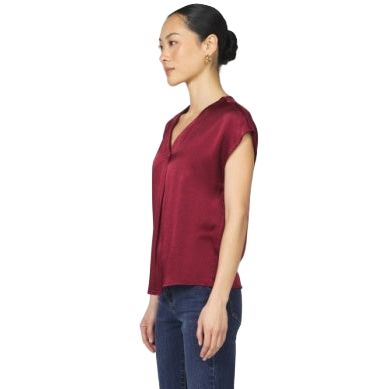 Women's Dear John Red "Kristen" V-neck Blouse DSH1264H8TBR