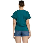 Women's Dear John Mediterranea Meredith Short Ruffle Sleeve T-shirt DKN2171MEA