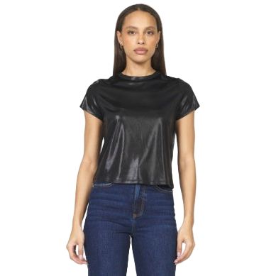 Women's Dear John Black Unity Short Sleeve Top DKN2083Z4BLK