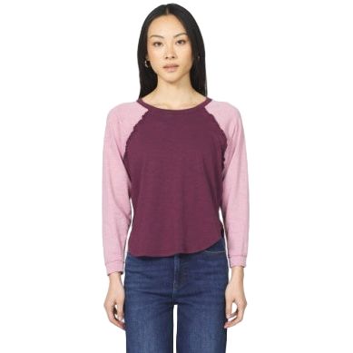 Women's Dear John Purple and Pink "Kira" Long Sleeve Top DKN3195D9FLI