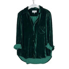 Women's Dear John Rainforest Galina Velvet Button Up Top DSH1454Z1RNF