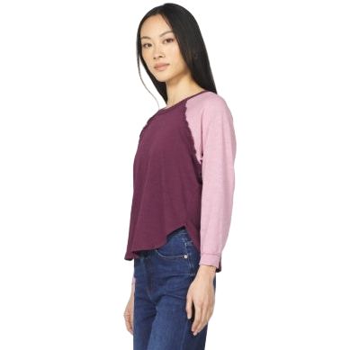 Women's Dear John Purple and Pink "Kira" Long Sleeve Top DKN3195D9FLI