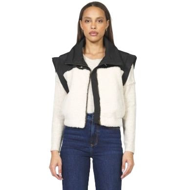 Women's Dear John Black and White Rosalia Jacket DFJ9005BAC