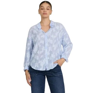 Women's Dear John Adrianna Floral Burnout Button Up Blouse DSH1423X7FBO