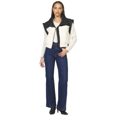 Women's Dear John Black and White Rosalia Jacket DFJ9005BAC