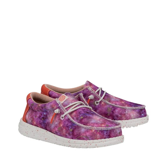 Girl's Hey Dude Wally Galaxy Pink Casual Shoes 40429-9DD