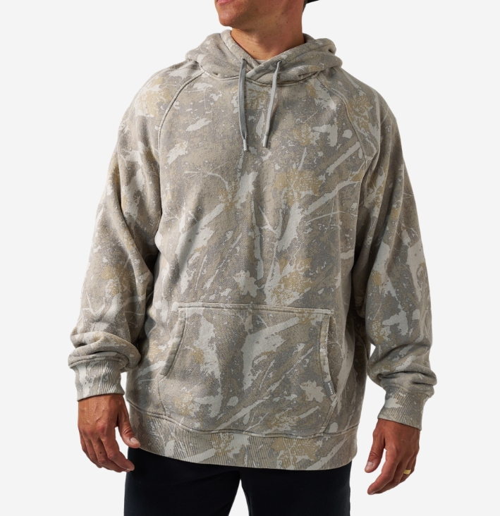 Burlebo Men's Drifter Camo Vintage Washed Hoodie VWFH-DFTC