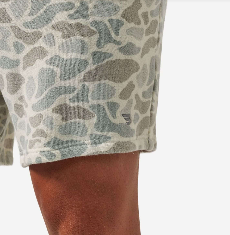 Burlebo Men's Classic Deer Camo Vintage Washed Shorts VWSTS-CDC