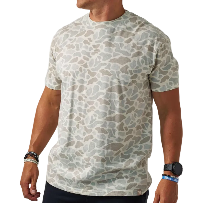 Burlebo Men's Classic Deer Camo Vintage Washed Tee VWT-CDC