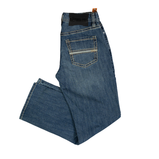 Men's Rock and Roll Denim Straight Embroidered Cannon Jeans BM0CD07372