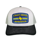 White Snapback with Outfitter Patch - Crazy House Western Wear