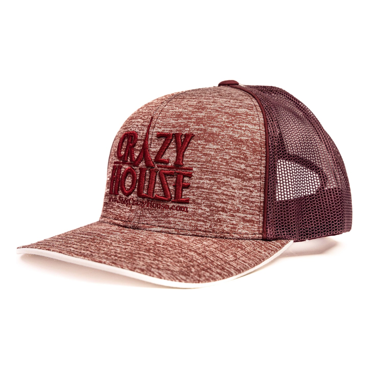 Maroon Snapback with Crazy House Stitching - Crazy House Western Wear