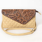 Women's American Darling Quilted and Tooled Leather Crossbody Bag ADBG1672A
