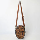 Women's American Darling Round Canteen Crossbody Genuine Leather Bag ADBGA598
