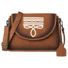 Women's Angel Ranch Brown Maeve Collection Bag with Boot Stitching D330011102