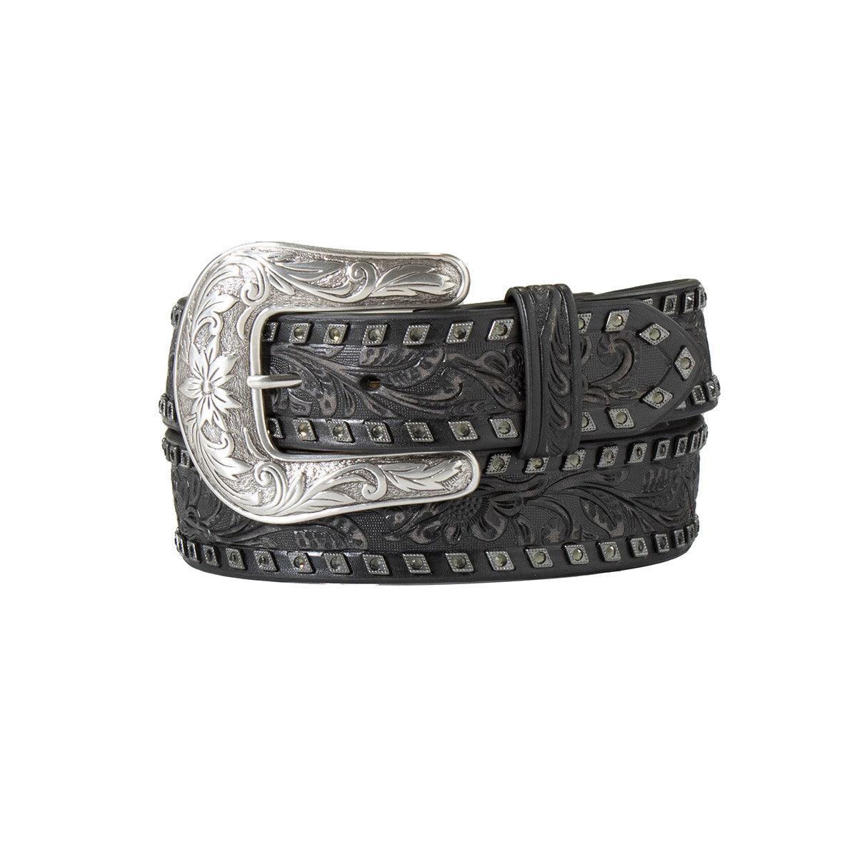 Women's Angel Ranch Floral Embossed Belt D140005601 - Crazy House Western Wear