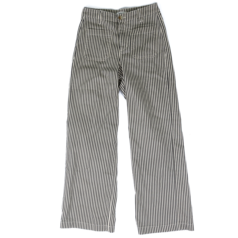Women's Another Love Bristol Cream Black Striped Pants VCBM8159CRB