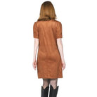 Women's Another Love "Demi" Brown Short Sleeve Dress VCDR9163S1BSG