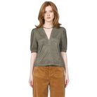 Women's Another Love Kalia Green Puff Sleeve Top VCKN1796SGN