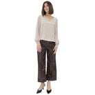 Women's Another Love Sparkle Coffee Bean Wide Leg Pants VCBM8103P1CFE