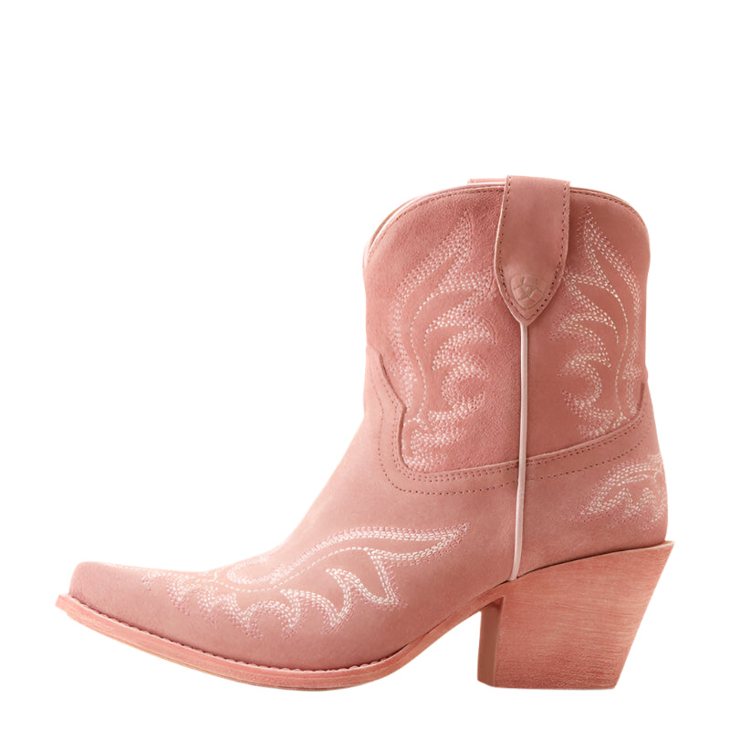Women's Ariat  Carnation Pink Suede Chandler Western Bootie 10050900