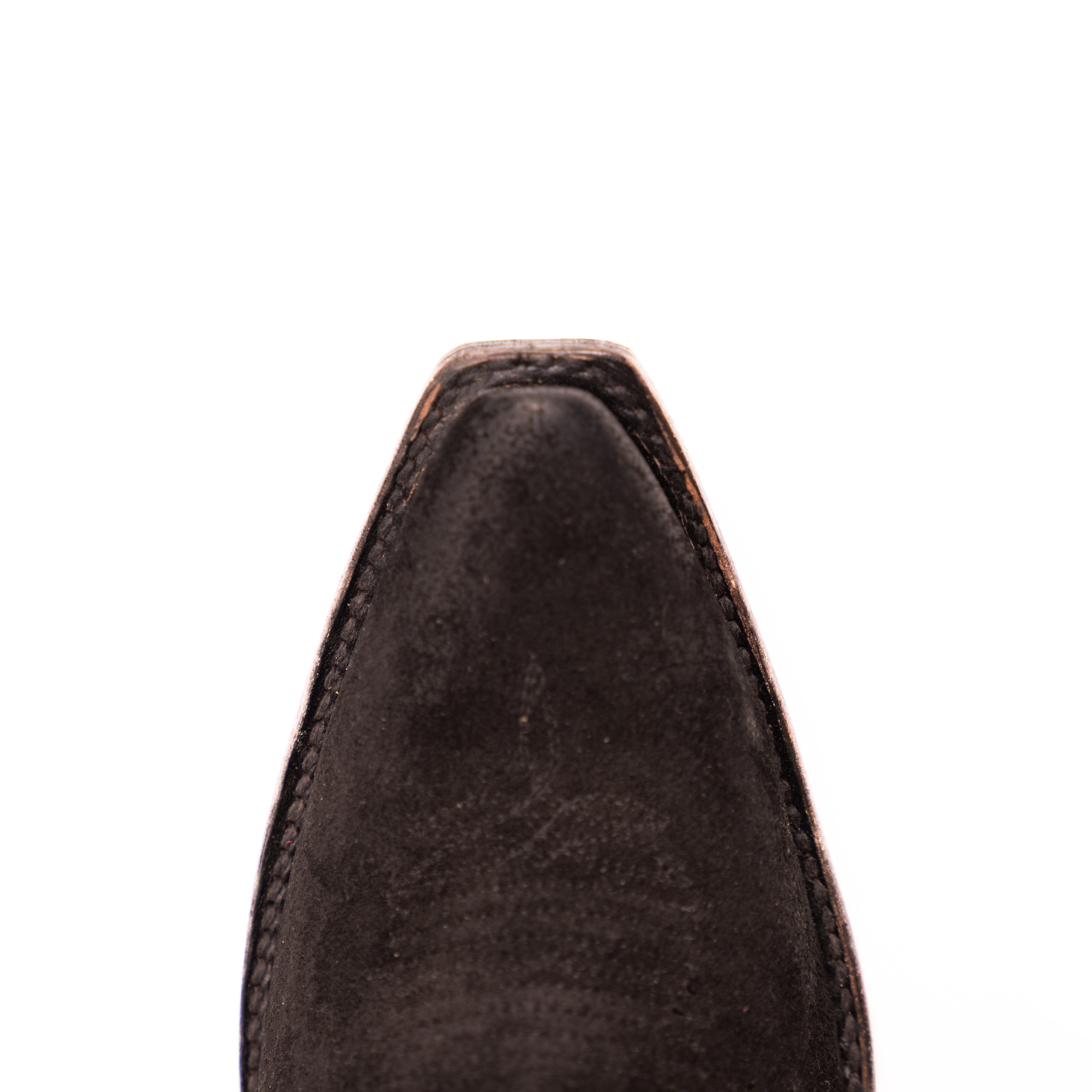 Women's Ariat Distressed Black Suede Tall Laramie Boots 18" 10046988